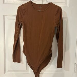Old Navy Chocolate Long Sleeve Bodysuit